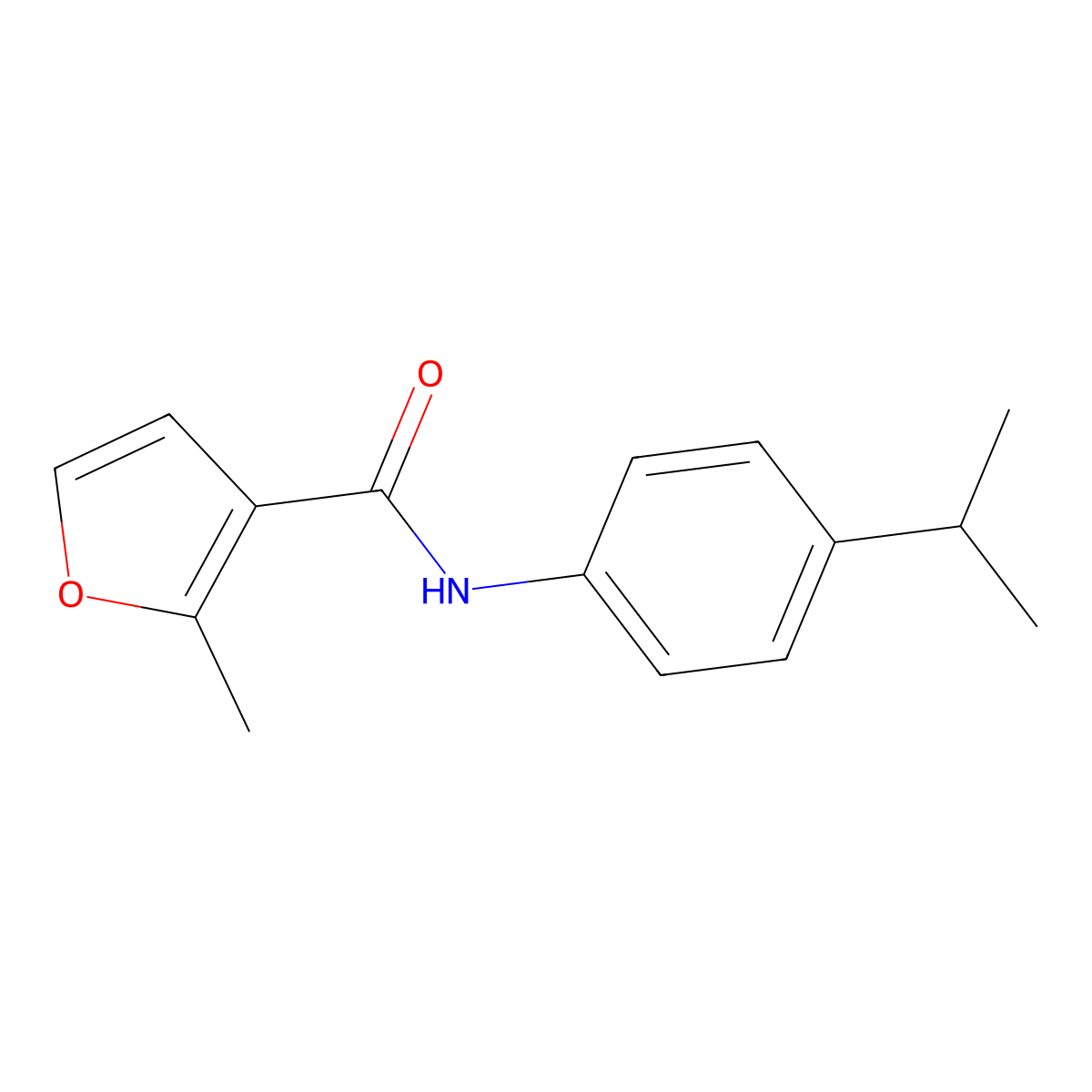 N-(4-isopropylphenyl)-2-methyl-3-furamide molecular structure, CAS 438467-56-2