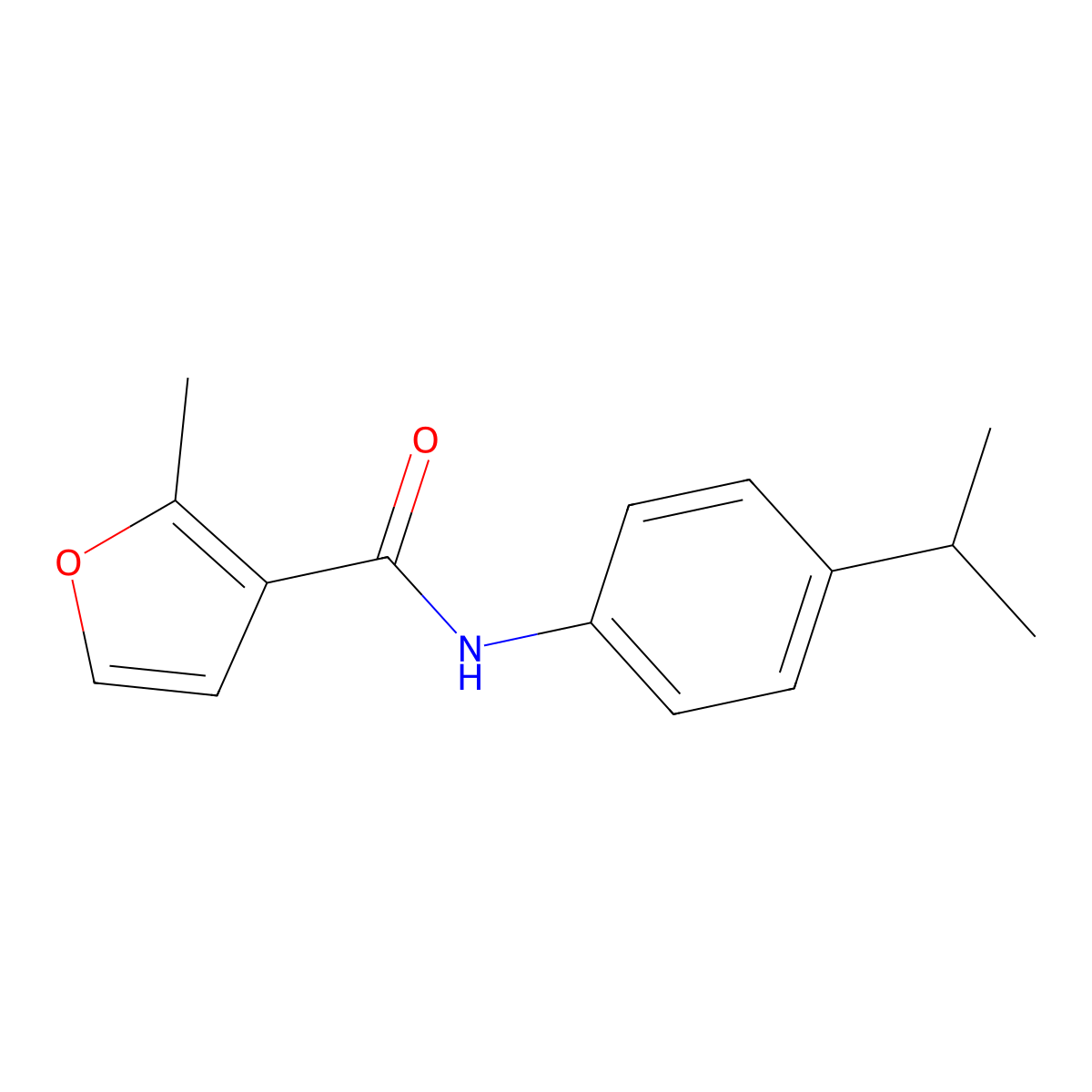 N-(4-isopropylphenyl)-2-methyl-3-furamide molecular structure, CAS 438467-56-2