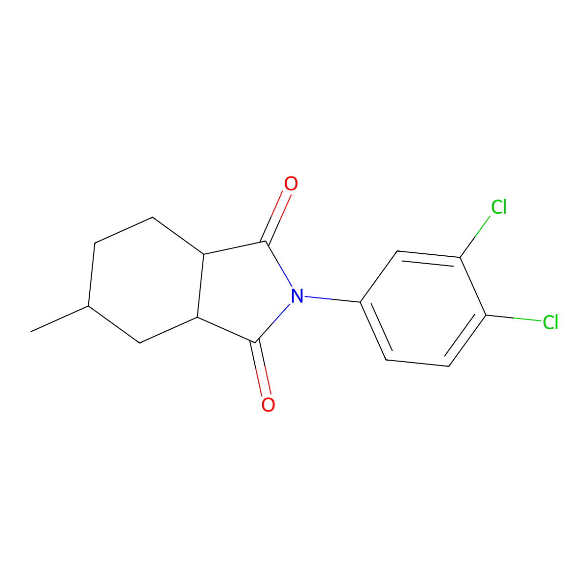 2-(3,4-dichlorophenyl)-5-methylhexahydro-1H-isoindole-1,3(2H)-dione molecular structure, CAS 438469-87-5