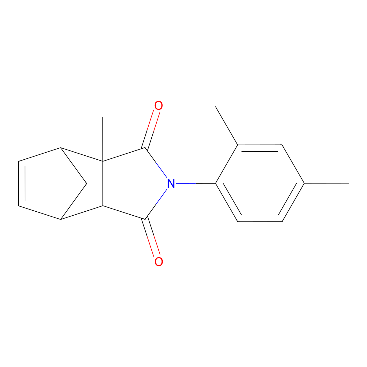 2-(2,4-dimethylphenyl)-3a-methyl-3a,4,7,7a-tetrahydro-1H-4,7-methanoisoindole-1,3(2H)-dione molecular structure, CAS 438469-96-6