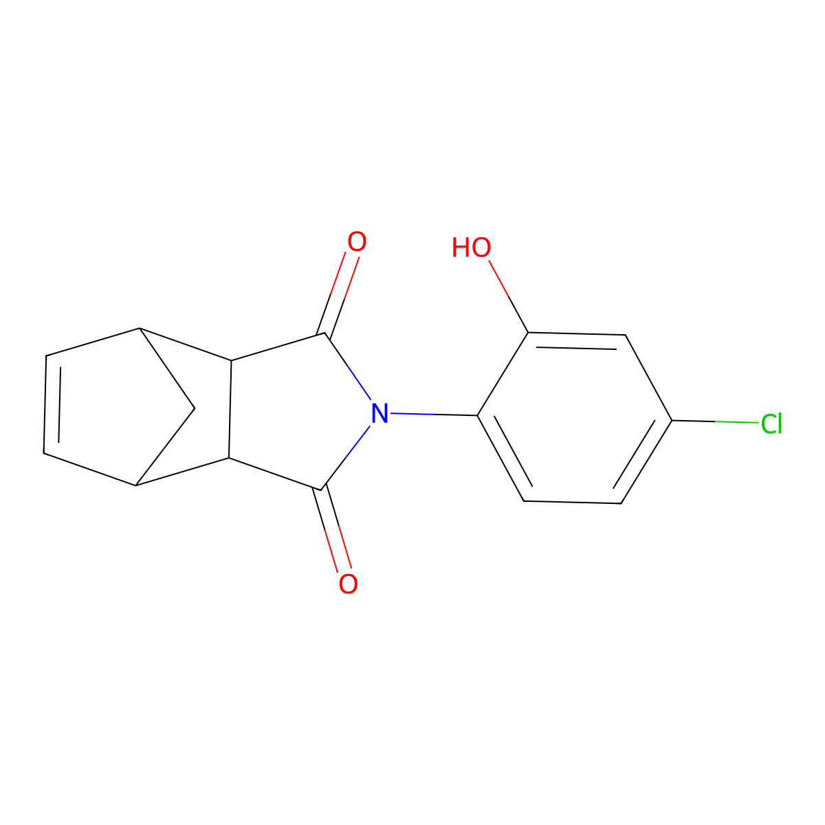 4-(4-Chloro-2-hydroxyphenyl)-4-azatricyclo[5.2.1.0~2,6~]dec-8-ene-3,5-dione molecular structure, CAS 438470-13-4