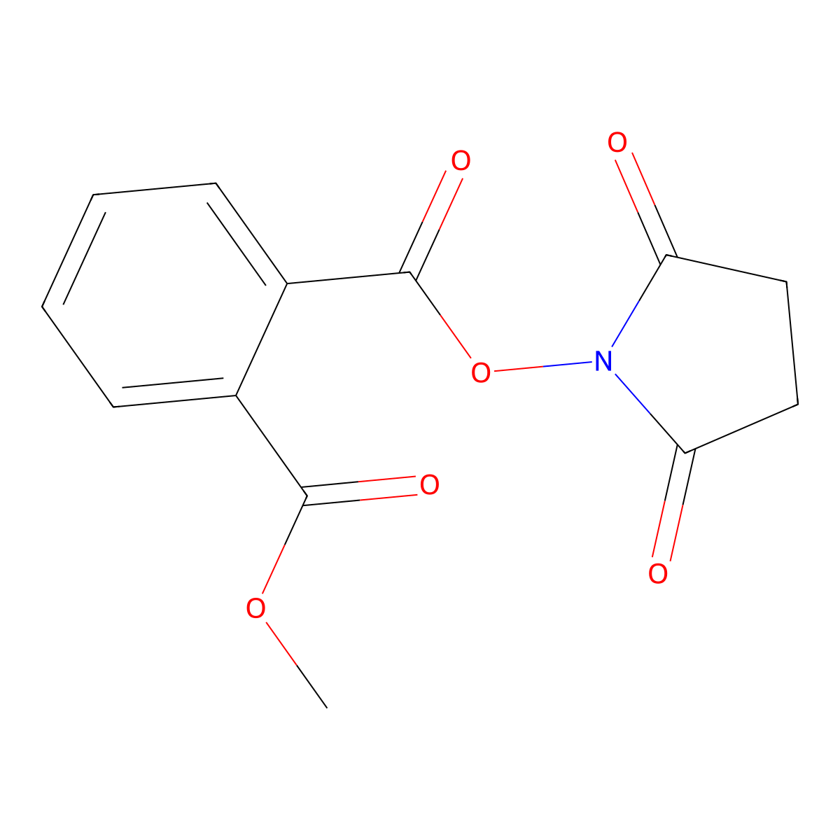 Methyl 2-((succinimidooxy)carbonyl)benzoate molecular structure, CAS 438470-19-0