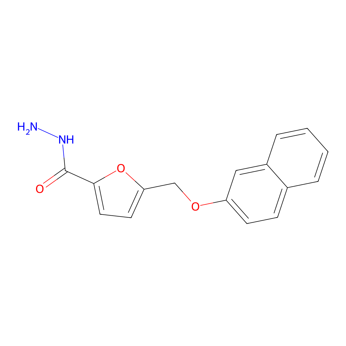 5-[(2-Naphthyloxy)methyl]-2-furohydrazide molecular structure, CAS 438472-54-9
