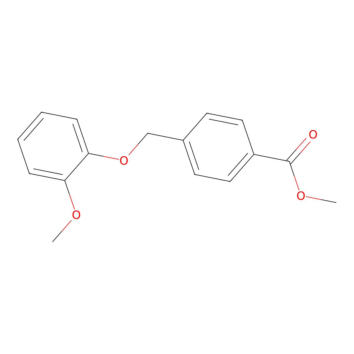 Methyl 4-[(2-methoxyphenoxy)methyl]benzoate molecular structure, CAS 438472-60-7