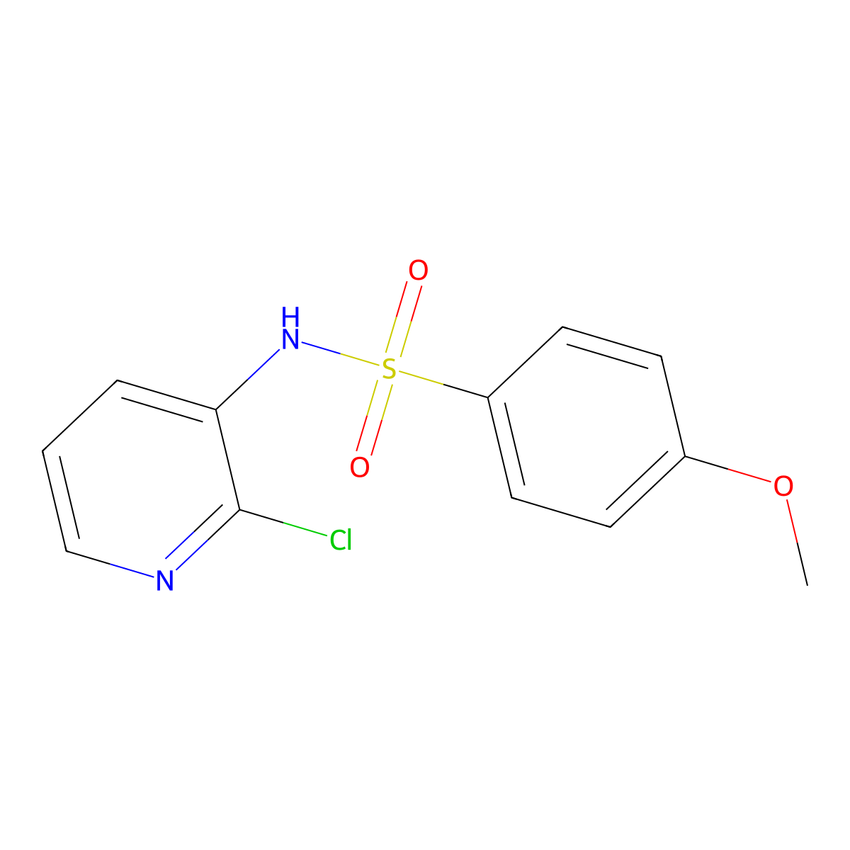 N-(2-chloro-3-pyridinyl)-4-methoxybenzenesulfonamide molecular structure, CAS 438472-63-0