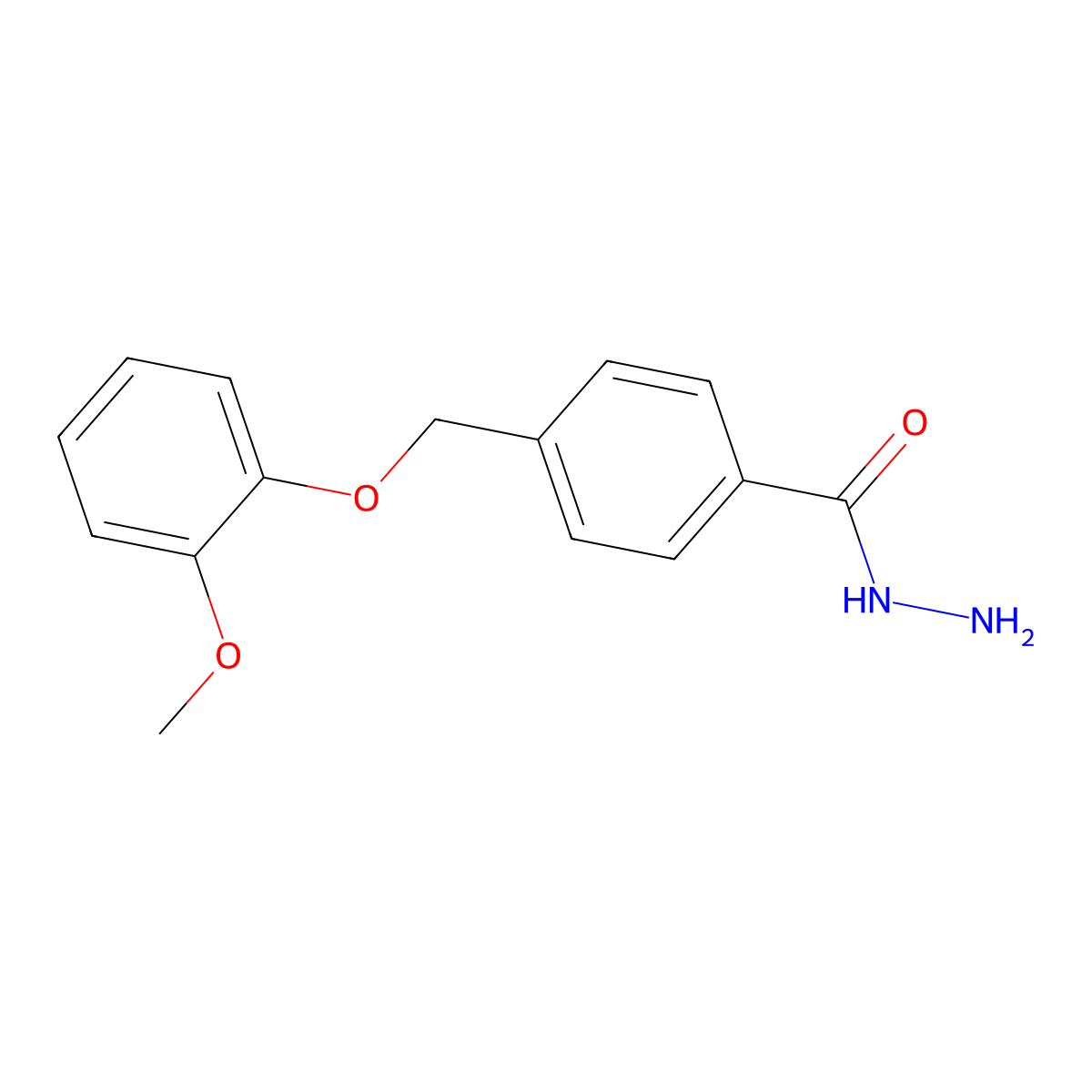 4-[(2-Methoxyphenoxy)methyl]benzohydrazide molecular structure, CAS 438473-11-1