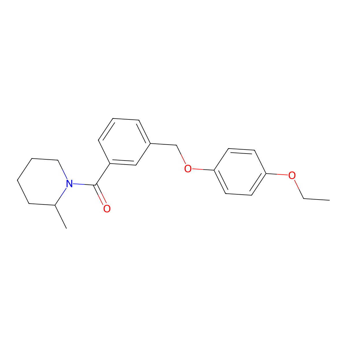 1-{3-[(4-Ethoxyphenoxy)methyl]benzoyl}-2-methylpiperidine molecular structure, CAS 438473-21-3