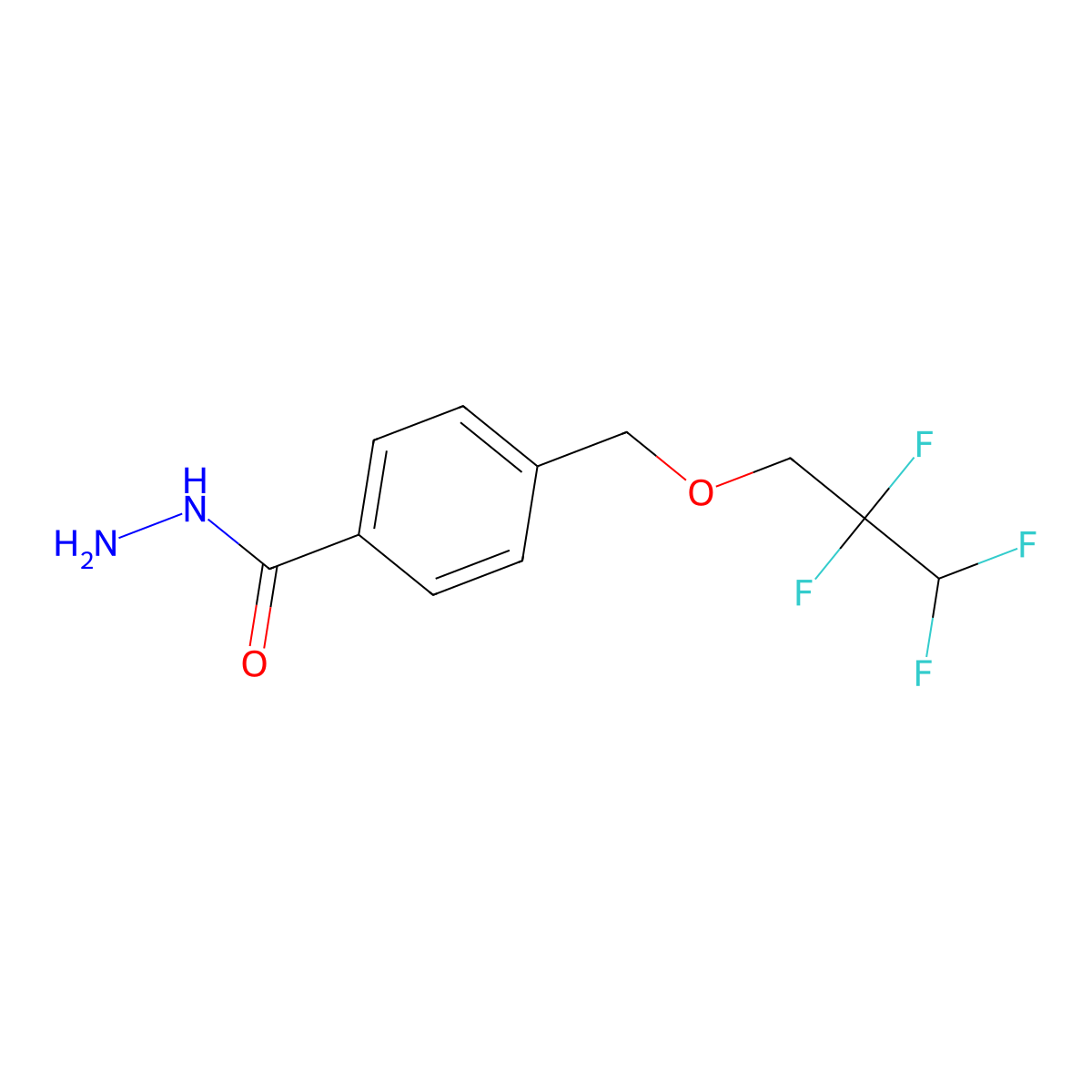 4-[(2,2,3,3-Tetrafluoropropoxy)methyl]benzohydrazide molecular structure, CAS 438473-25-7