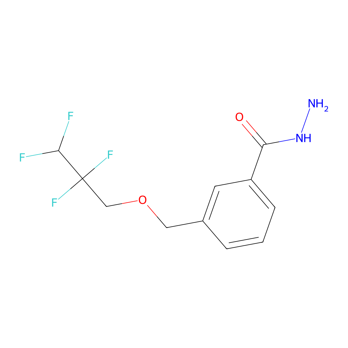 3-[(2,2,3,3-Tetrafluoropropoxy)methyl]benzohydrazide molecular structure, CAS 438473-63-3
