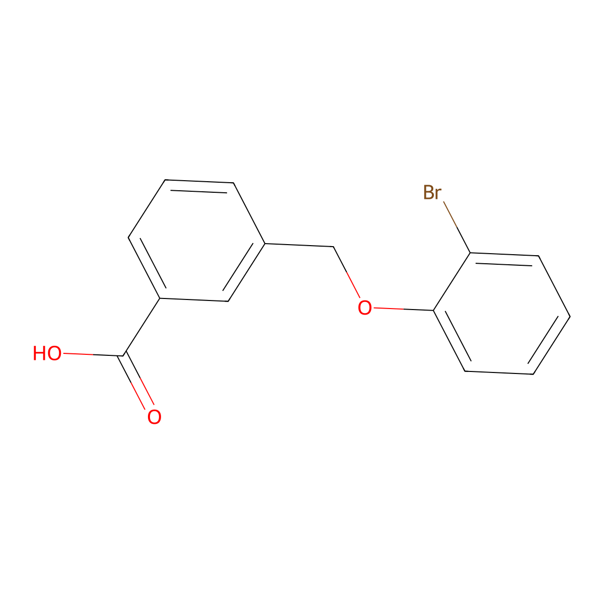3-[(2-Bromophenoxy)methyl]benzoic acid molecular structure, CAS 438473-78-0