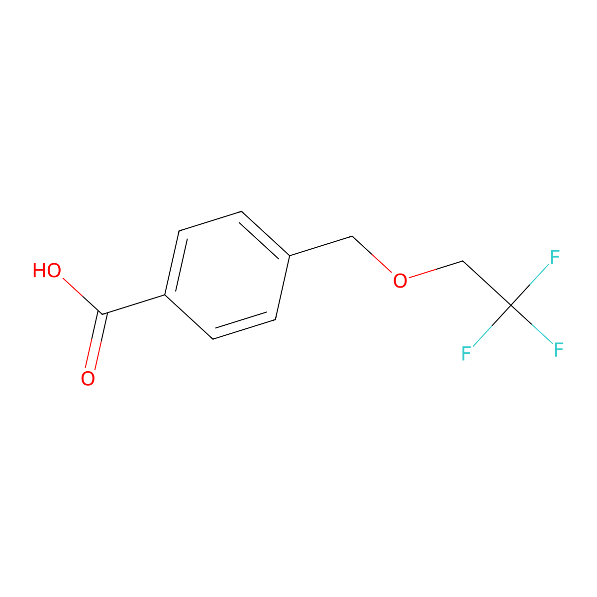 4-[(2,2,2-Trifluoroethoxy)methyl]benzoic acid molecular structure, CAS 438473-98-4