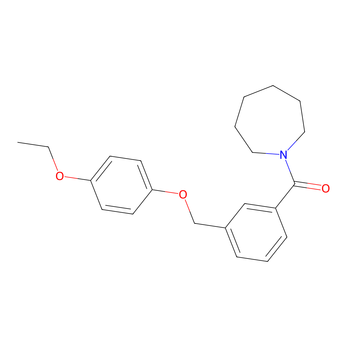 Azepan-1-yl-[3-[(4-ethoxyphenoxy)methyl]phenyl]methanone molecular structure, CAS 438474-02-3