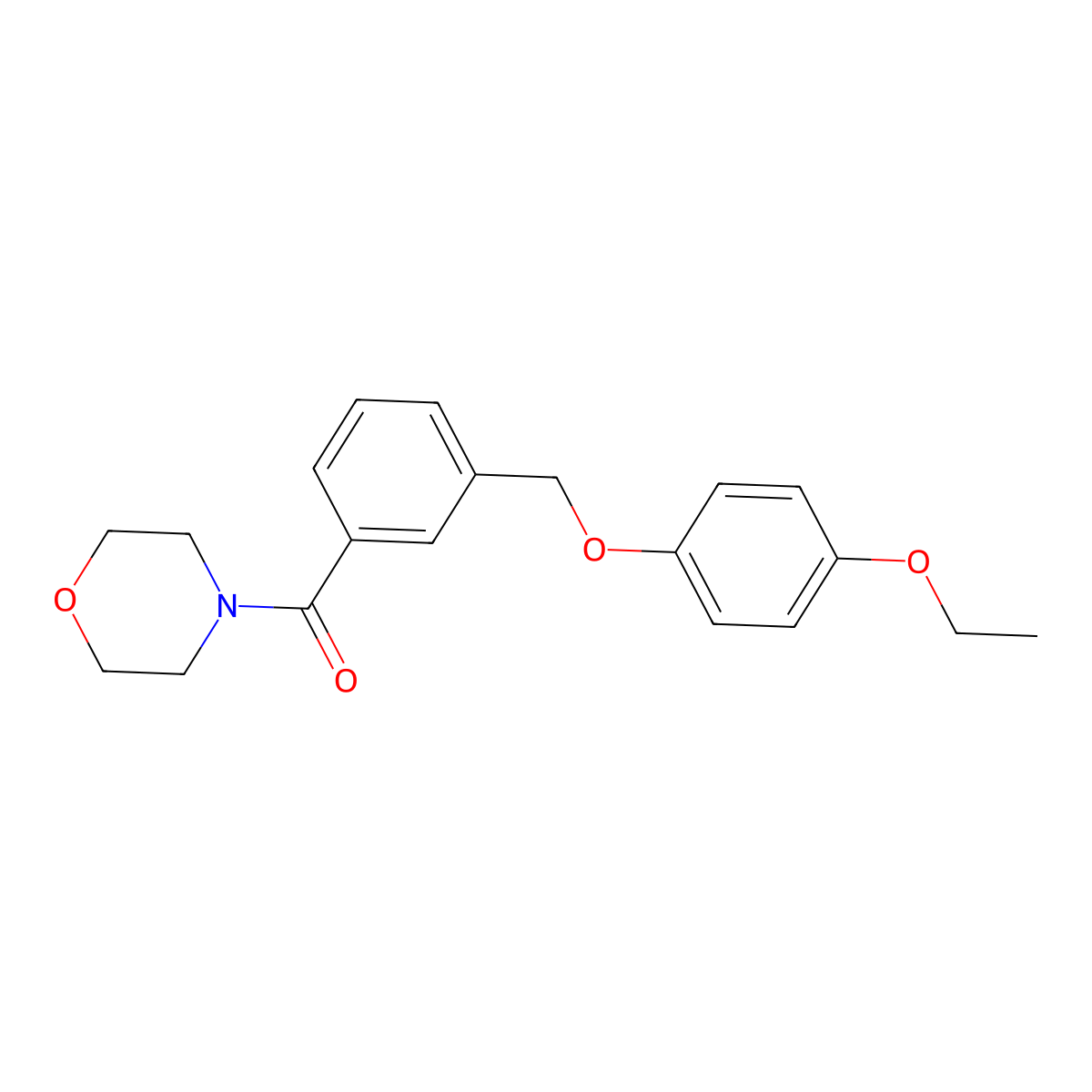 4-{3-[(4-Ethoxyphenoxy)methyl]benzoyl}morpholine molecular structure, CAS 438474-09-0