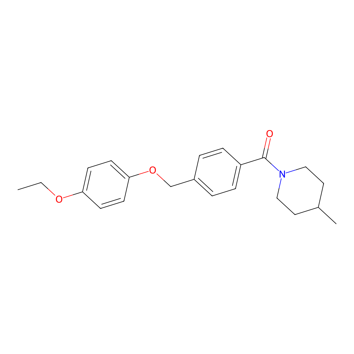 [4-[(4-Ethoxyphenoxy)methyl]phenyl]-(4-methylpiperidin-1-yl)methanone molecular structure, CAS 438474-33-0