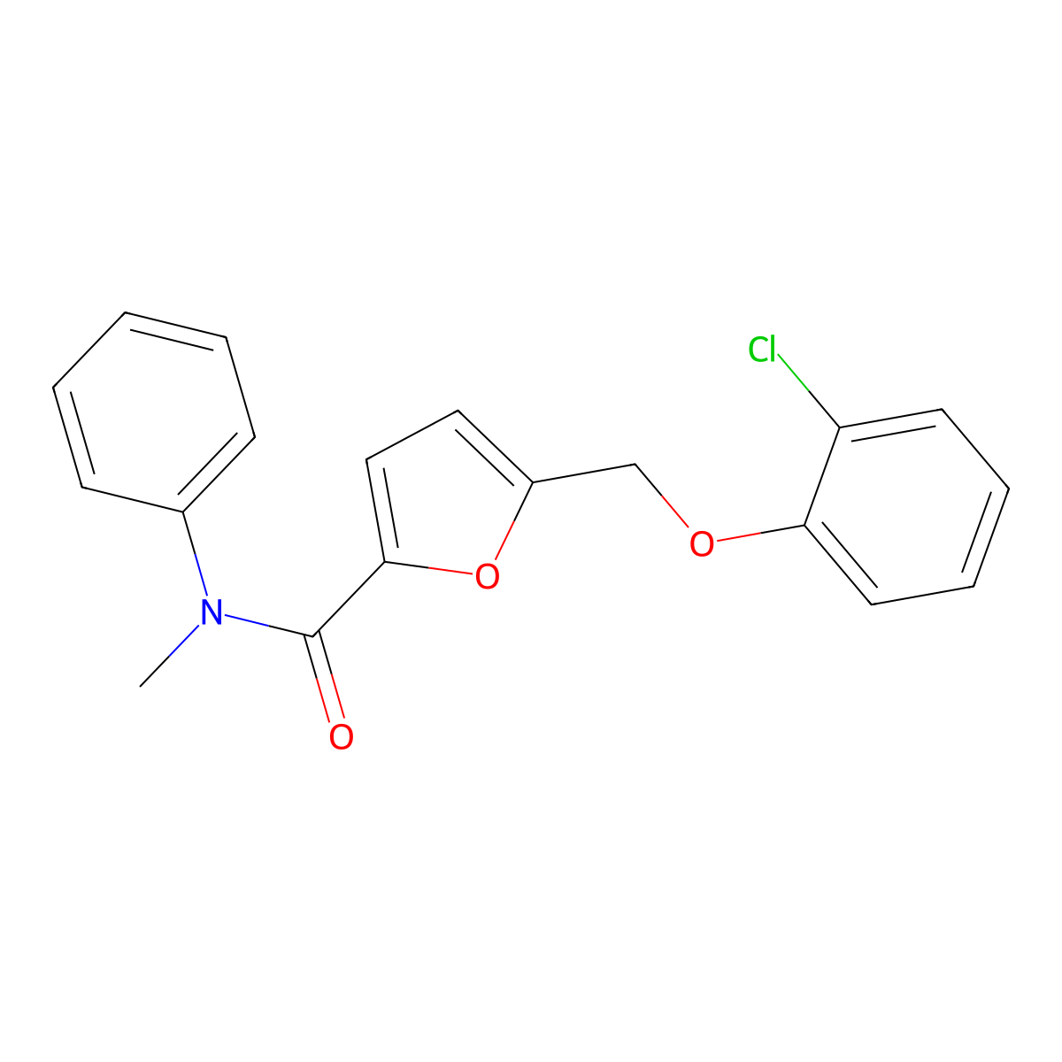 5-((2-Chlorophenoxy)methyl)-N-methyl-N-phenylfuran-2-carboxamide molecular structure, CAS 438474-60-3