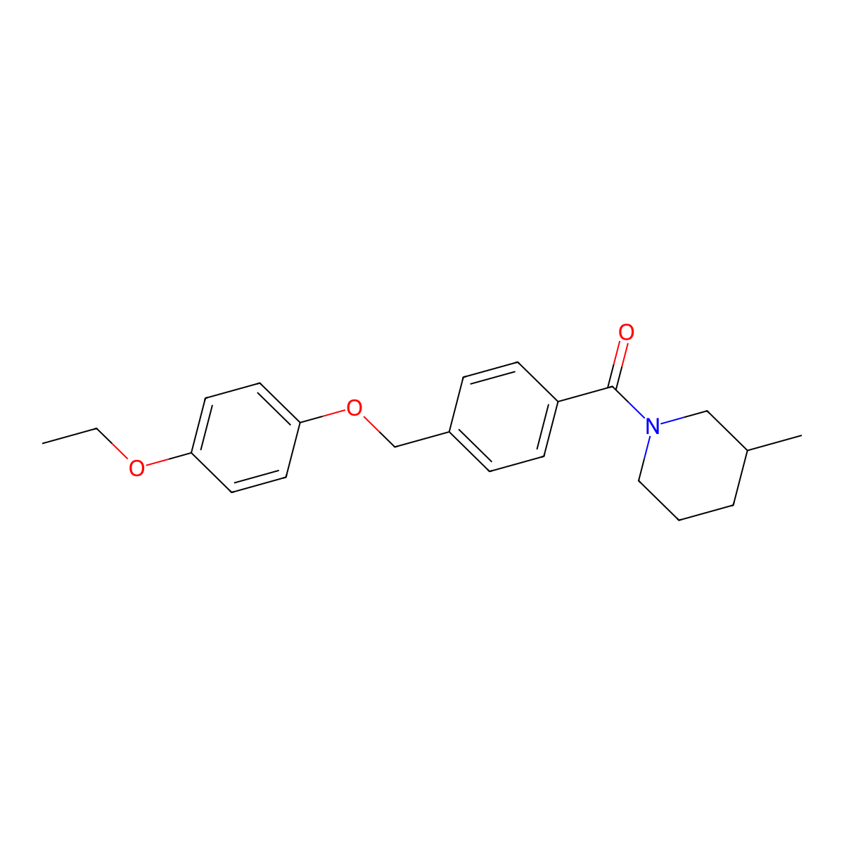 (4-((4-Ethoxyphenoxy)methyl)phenyl)(3-methylpiperidin-1-yl)methanone molecular structure, CAS 438474-67-0