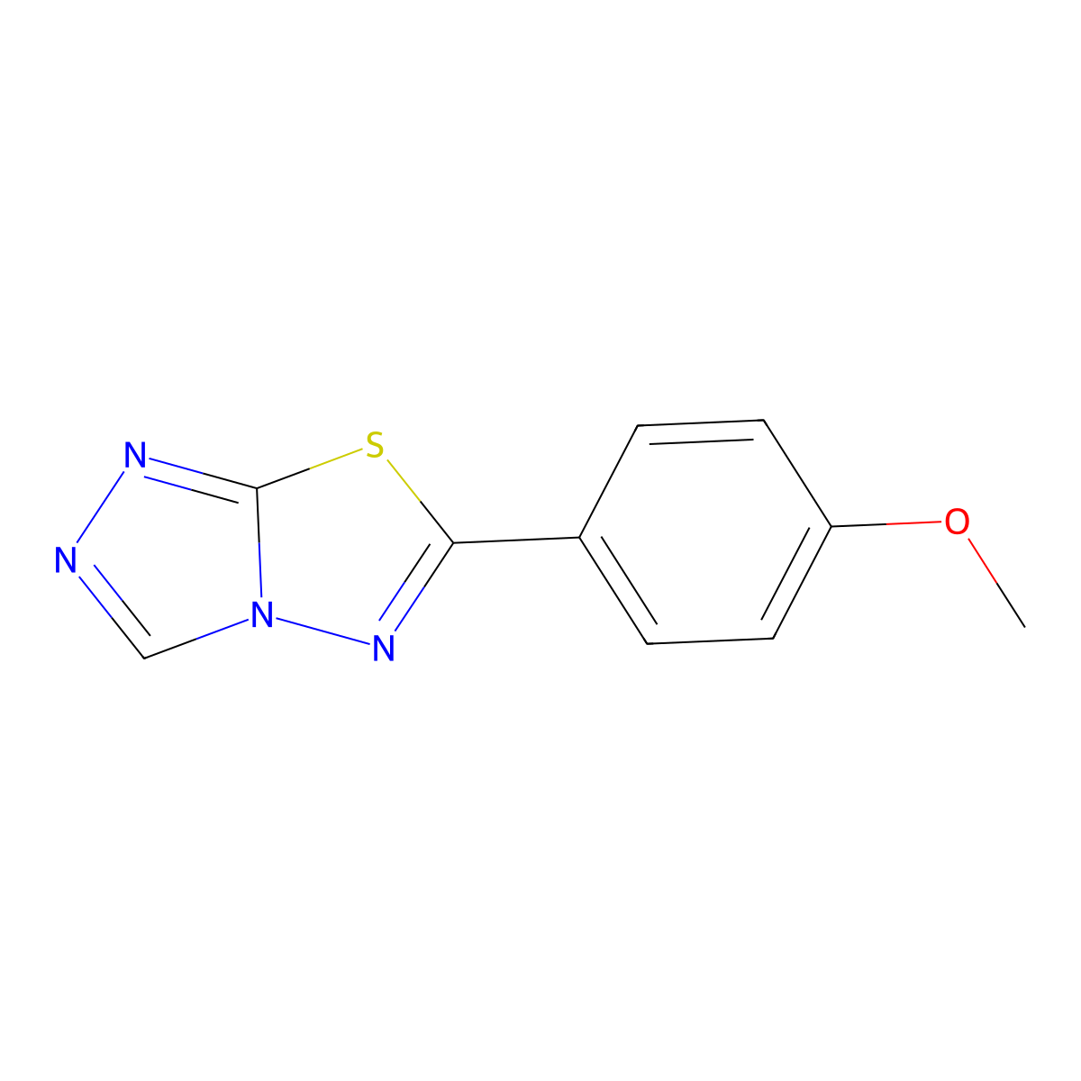 6-(4-Methoxyphenyl)[1,2,4]triazolo[3,4-b][1,3,4]thiadiazole molecular structure, CAS 438474-74-9