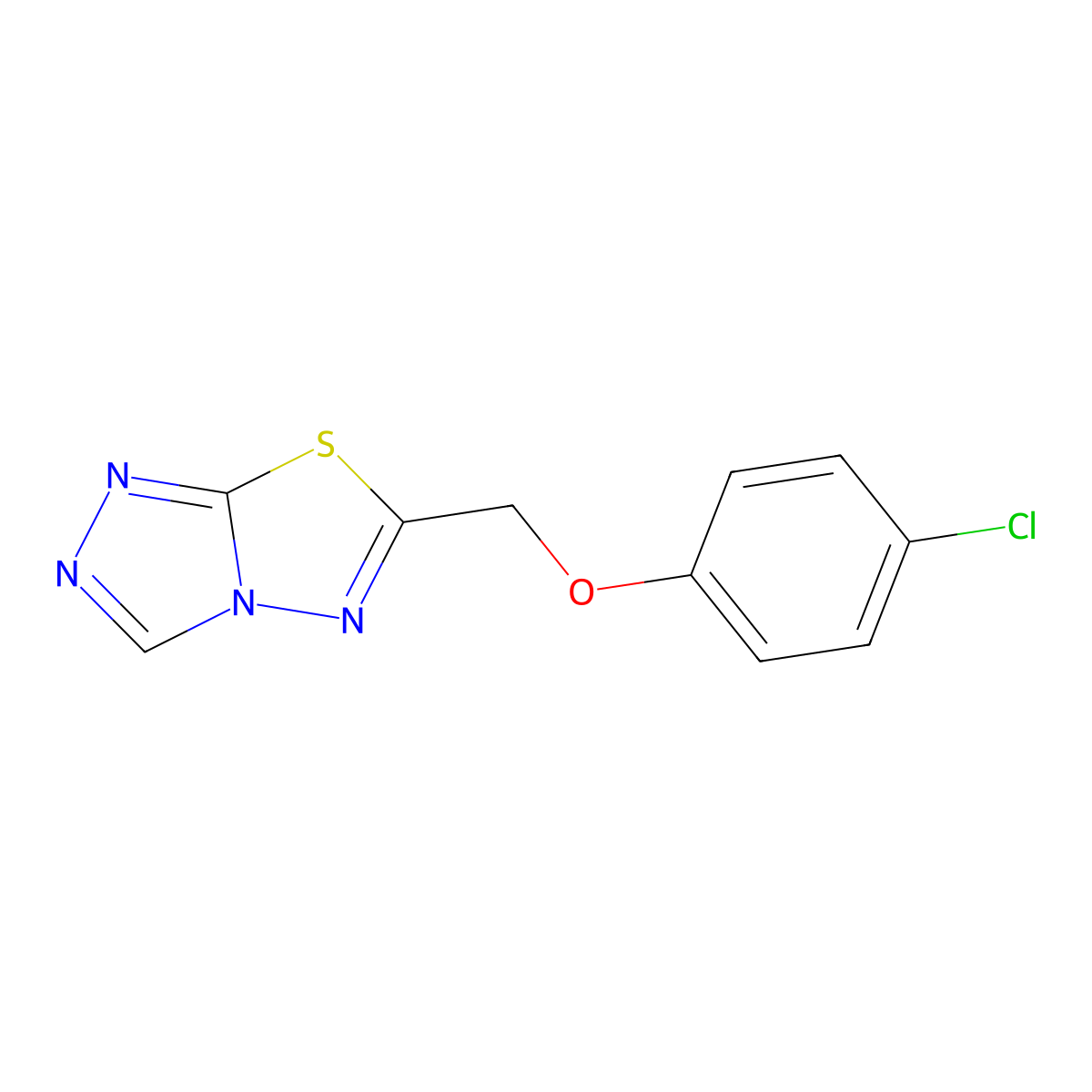 6-[(4-Chlorophenoxy)methyl][1,2,4]triazolo[3,4-b][1,3,4]thiadiazole molecular structure, CAS 438474-78-3