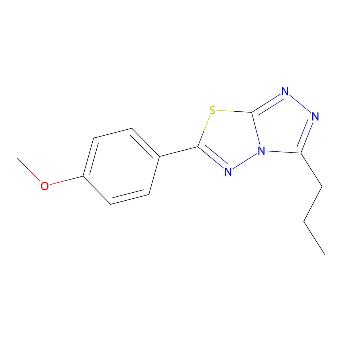 6-(4-Methoxyphenyl)-3-propyl-[1,2,4]triazolo[3,4-b][1,3,4]thiadiazole molecular structure, CAS 438474-91-0