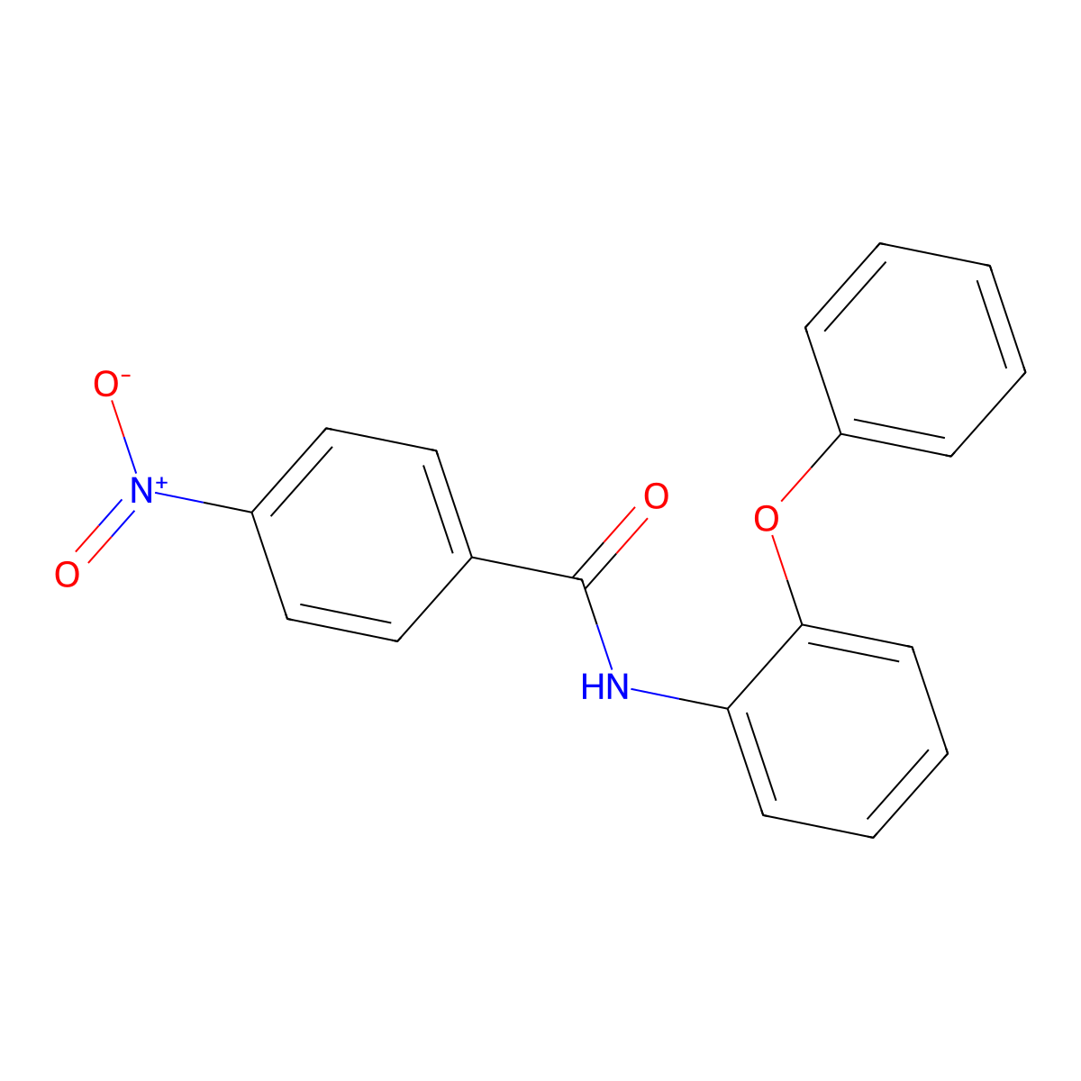 4-nitro-N-(2-phenoxyphenyl)benzamide molecular structure, CAS 438474-92-1