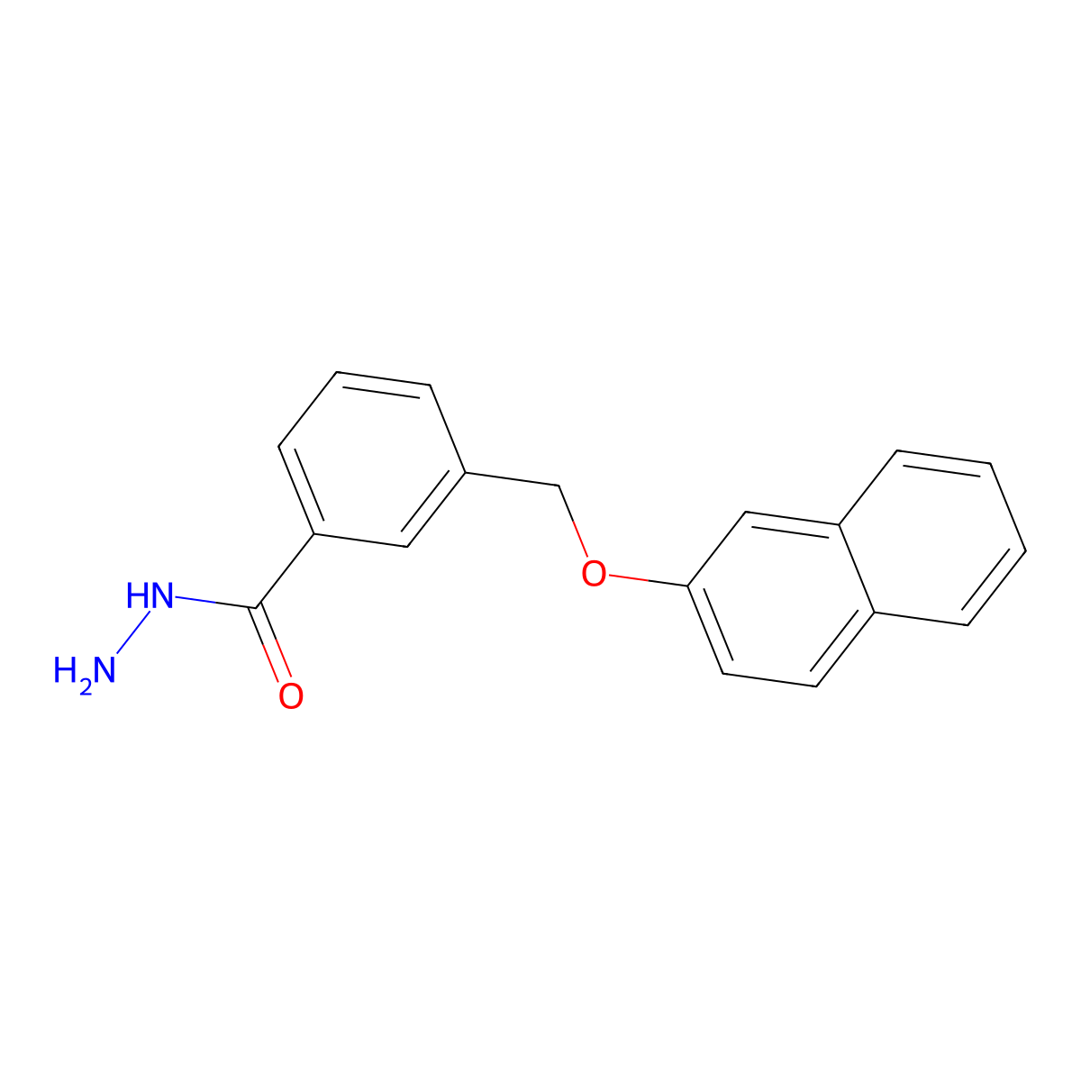 3-((2-Naphthalenyloxy)methyl)benzoic acid hydrazide molecular structure, CAS 438474-99-8