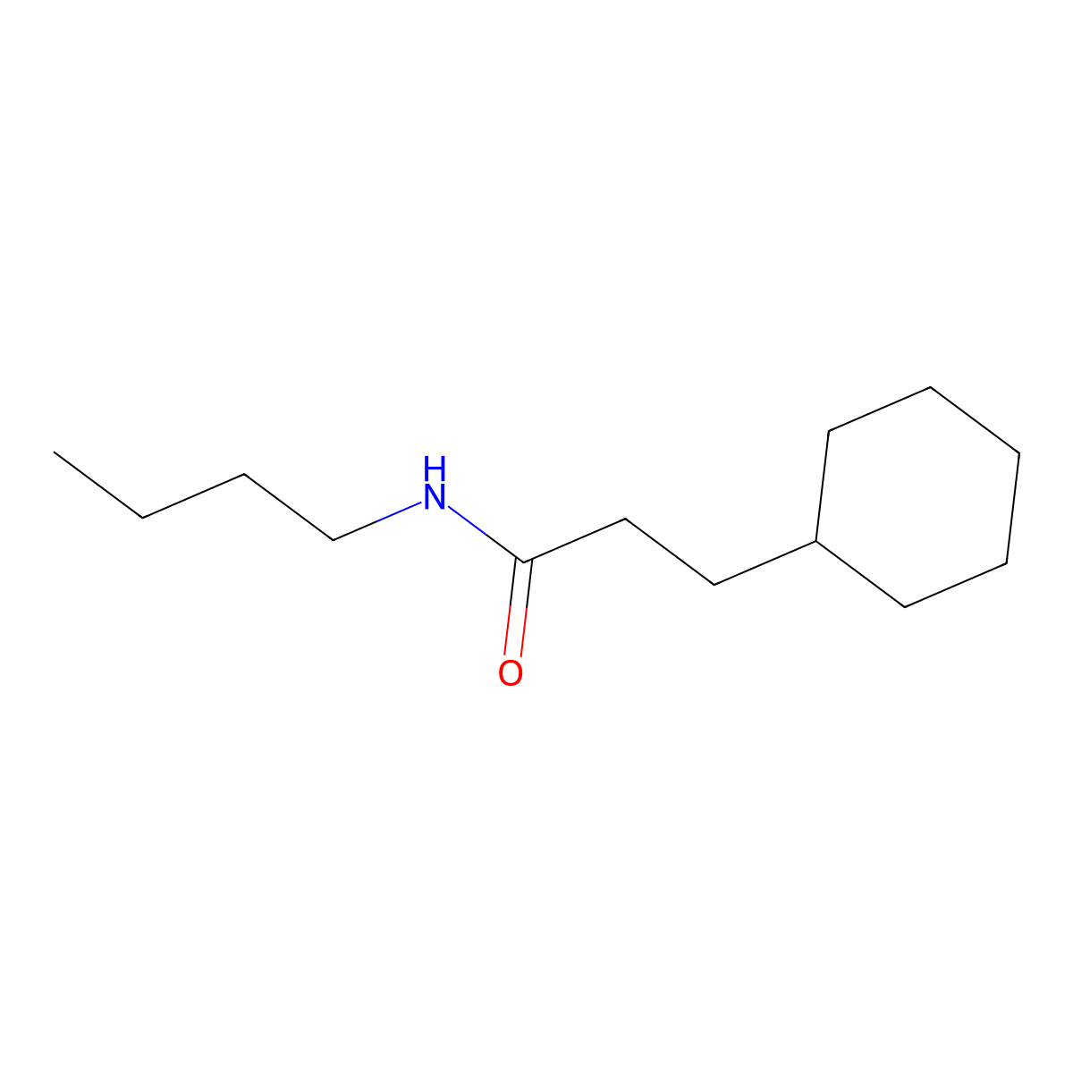 N-butyl-3-cyclohexylpropanamide molecular structure, CAS 438475-04-8