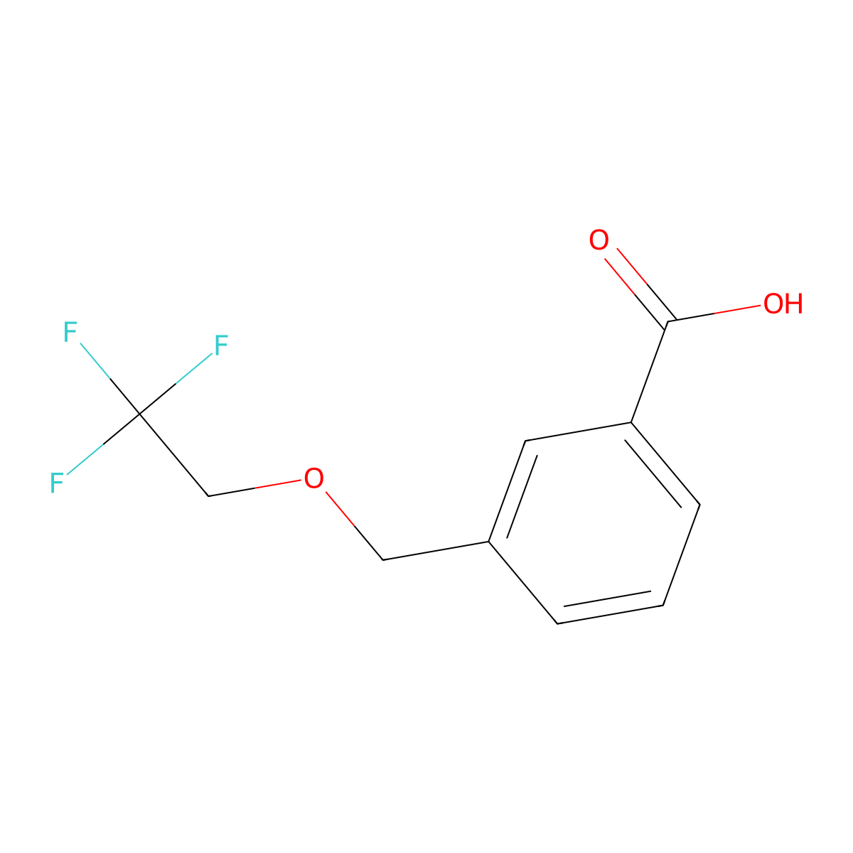 3-[(2,2,2-Trifluoroethoxy)methyl]benzoic acid molecular structure, CAS 438475-19-5