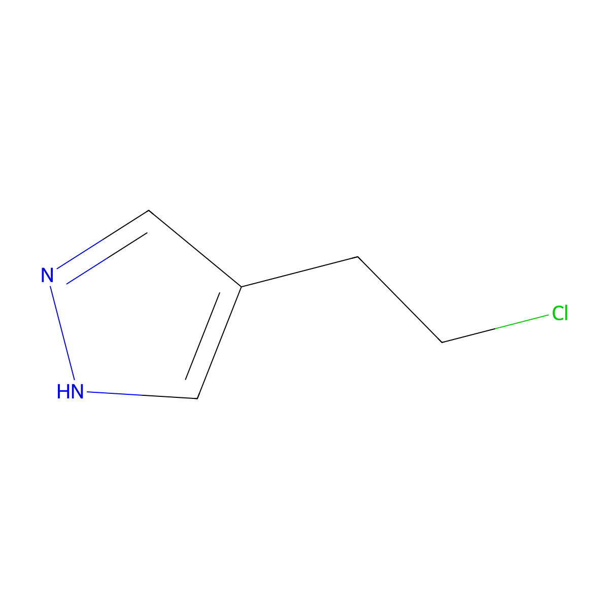 4-(2-Chloroethyl)-1H-pyrazole molecular structure, CAS 438475-37-7