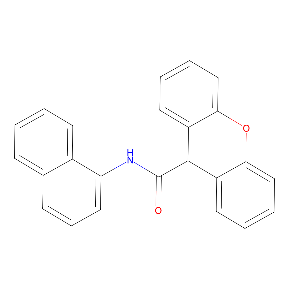 N-naphthalen-1-yl-9H-xanthene-9-carboxamide molecular structure, CAS 438475-54-8