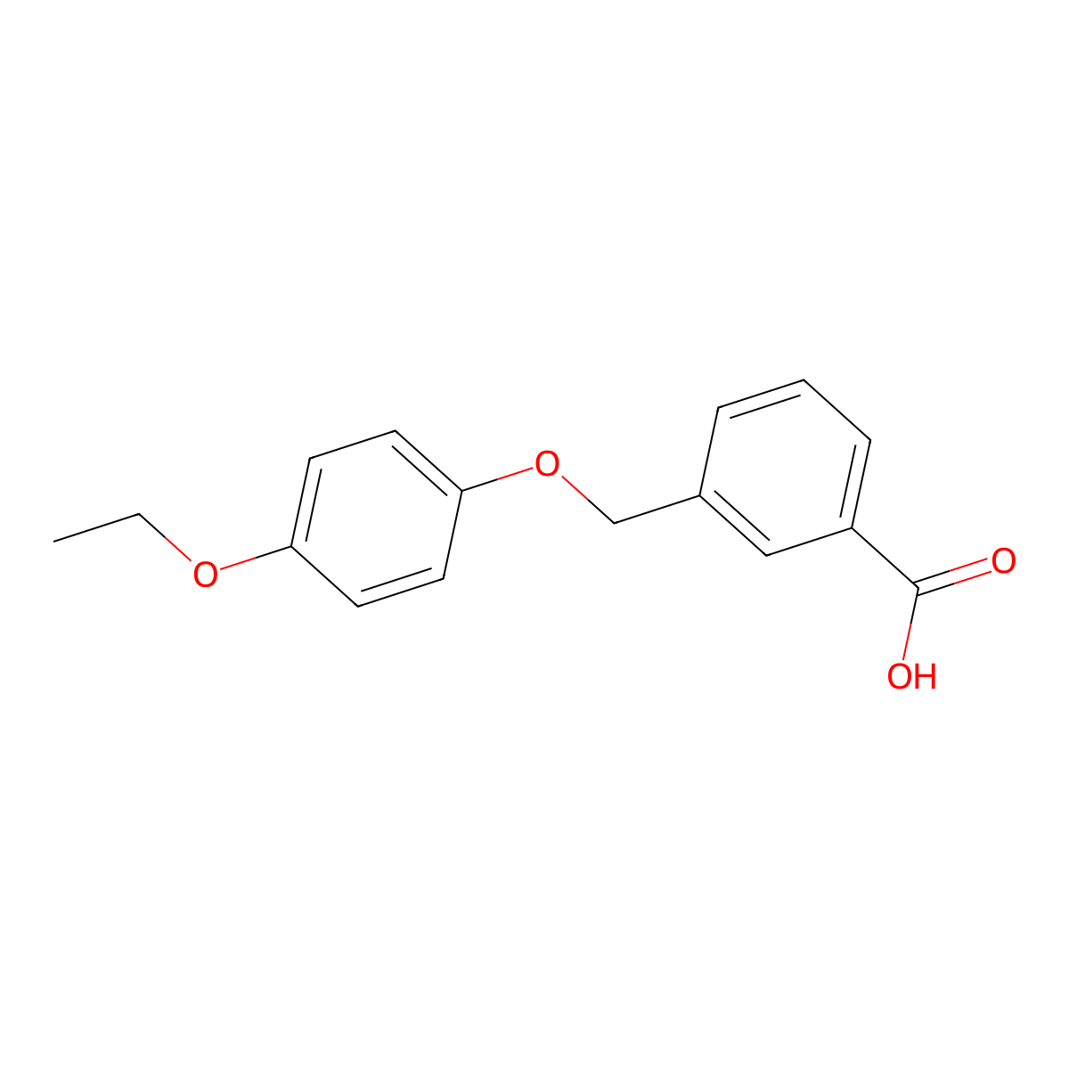 3-[(4-Ethoxyphenoxy)methyl]benzoic acid molecular structure, CAS 438475-73-1