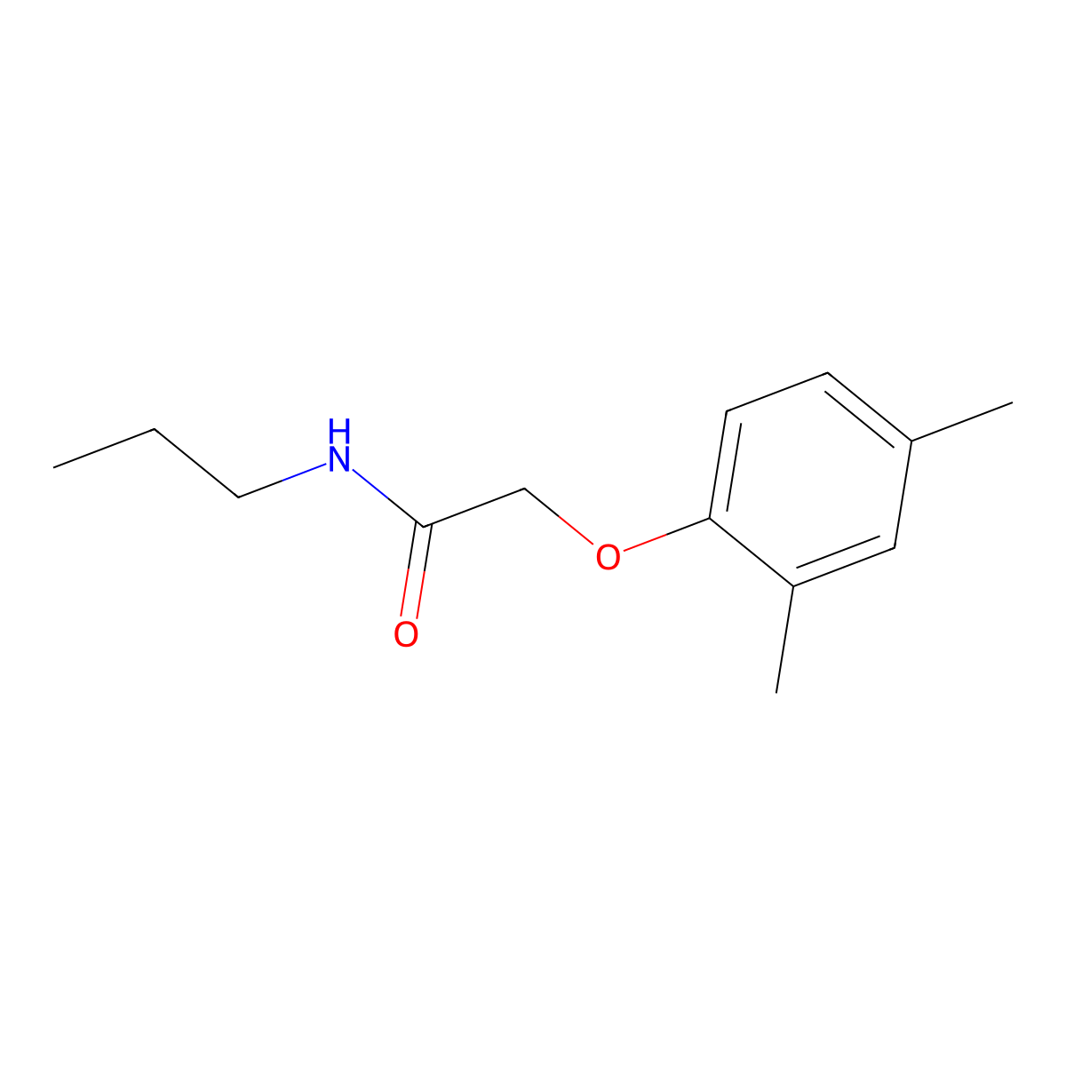 2-(2,4-dimethylphenoxy)-N-propylacetamide molecular structure, CAS 438477-11-3