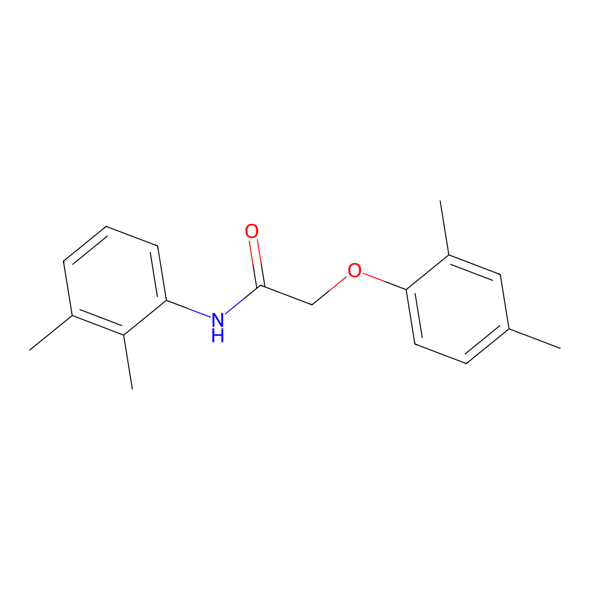 2-(2,4-dimethylphenoxy)-N-(2,3-dimethylphenyl)acetamide molecular structure, CAS 438477-23-7
