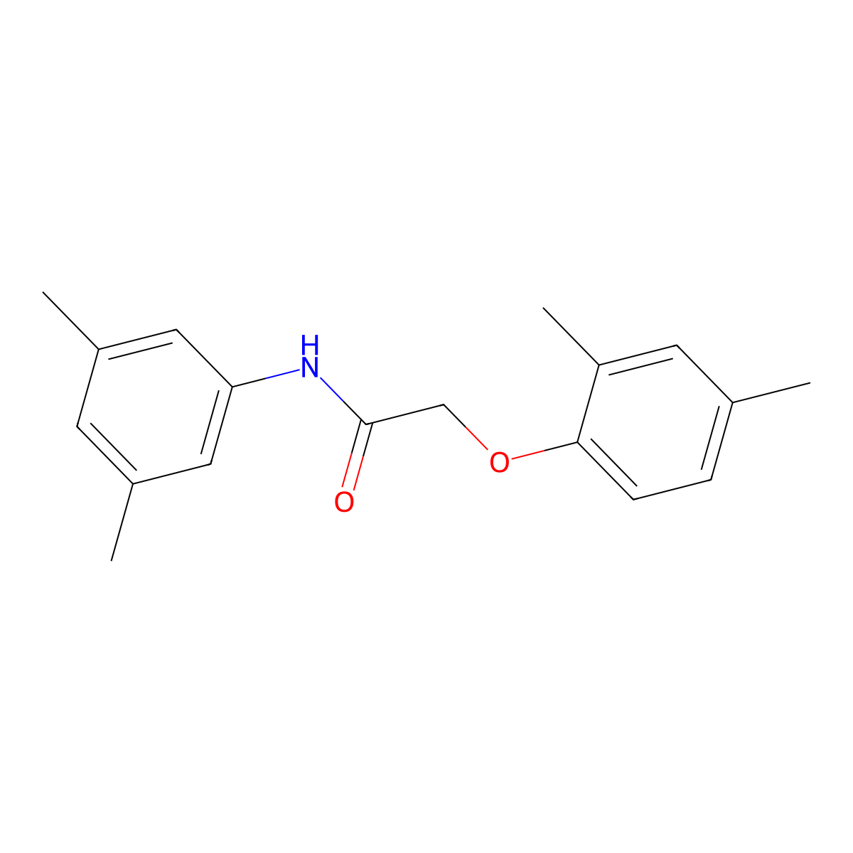 2-(2,4-dimethylphenoxy)-N-(3,5-dimethylphenyl)acetamide molecular structure, CAS 438477-39-5