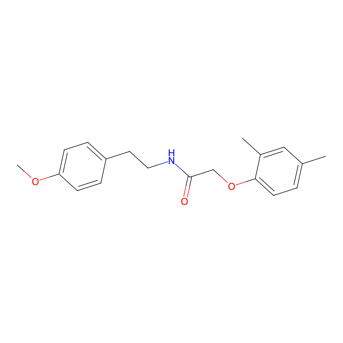 2-(2,4-Dimethylphenoxy)-N-(2-(4-methoxyphenyl)ethyl)acetamide molecular structure, CAS 438477-43-1