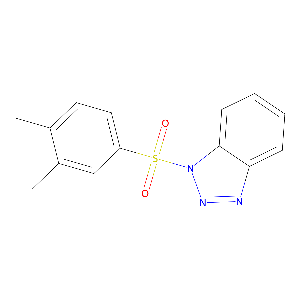 1-(3,4-Dimethylphenyl)sulfonylbenzotriazole molecular structure, CAS 438478-22-9