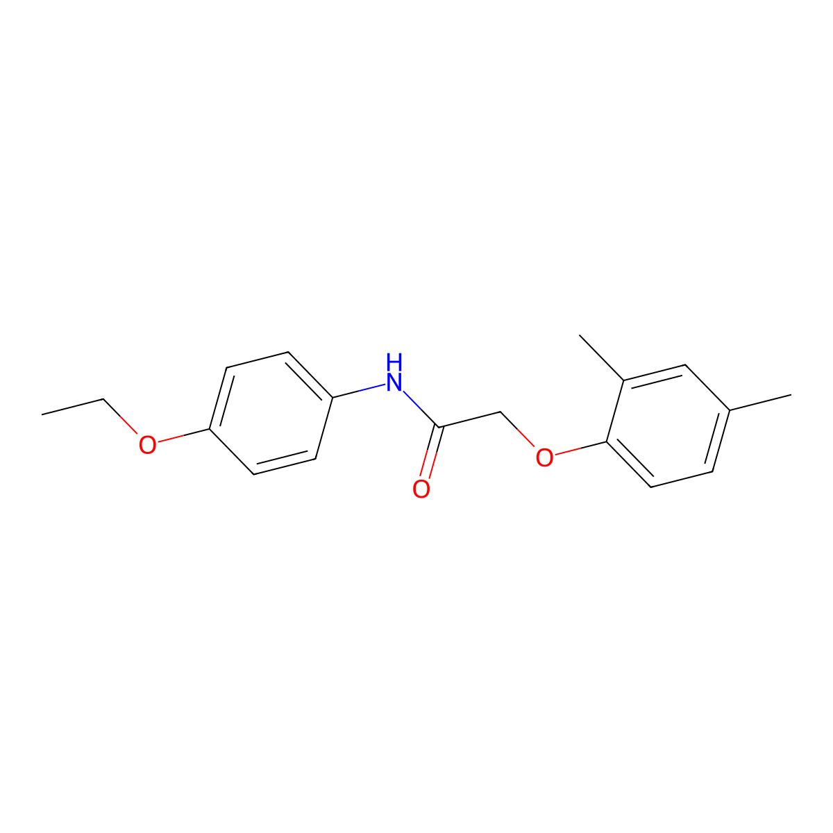 2-(2,4-Dimethylphenoxy)-N-(4-ethoxyphenyl)acetamide molecular structure, CAS 438478-35-4