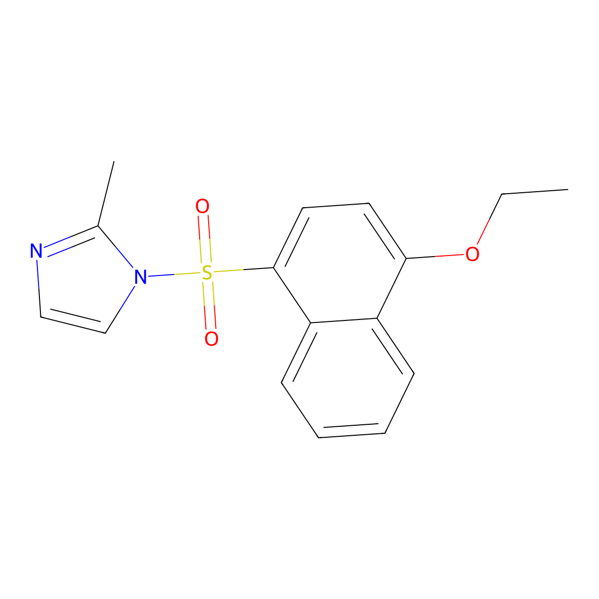 1-[(4-Ethoxynaphthyl)sulfonyl]-2-methylimidazole molecular structure, CAS 438478-62-7