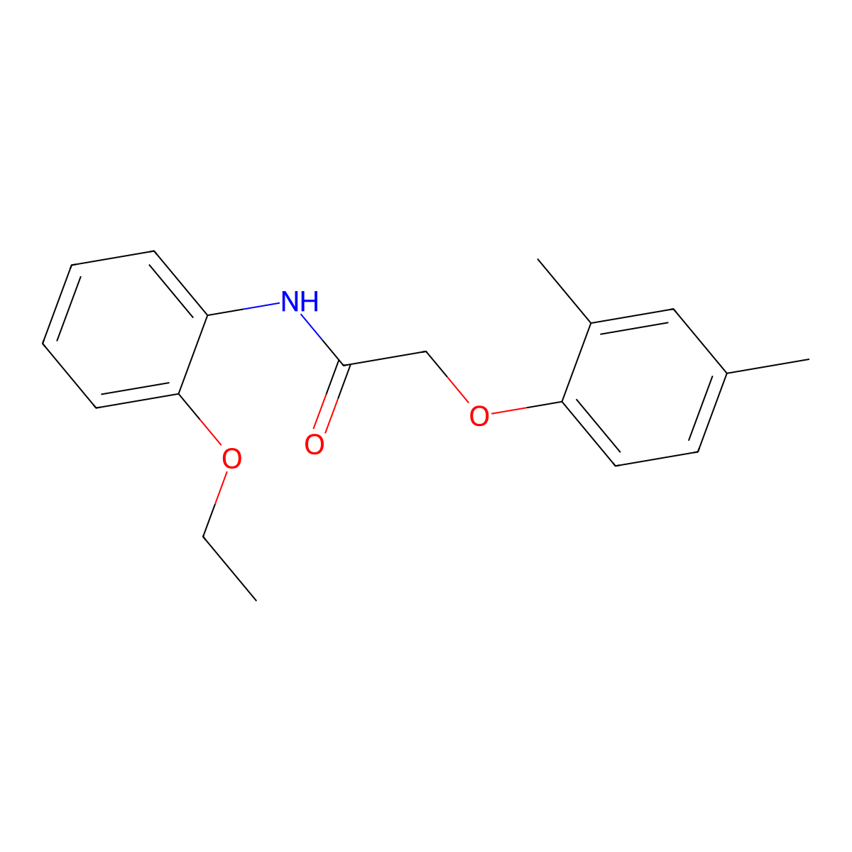 2-(2,4-dimethylphenoxy)-N-(2-ethoxyphenyl)acetamide molecular structure, CAS 438478-72-9