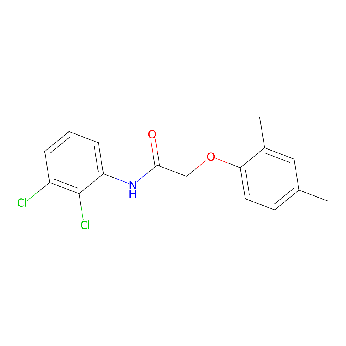 N-(2,3-dichlorophenyl)-2-(2,4-dimethylphenoxy)acetamide molecular structure, CAS 438478-73-0