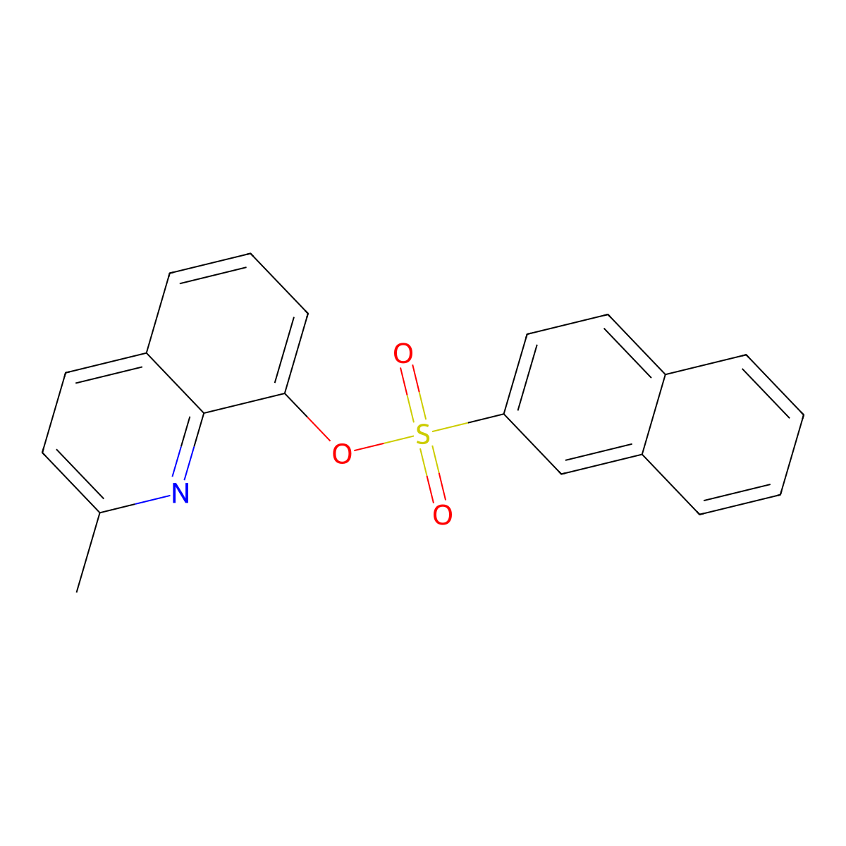 2-Methylquinolin-8-yl naphthalene-2-sulfonate molecular structure, CAS 438478-98-9