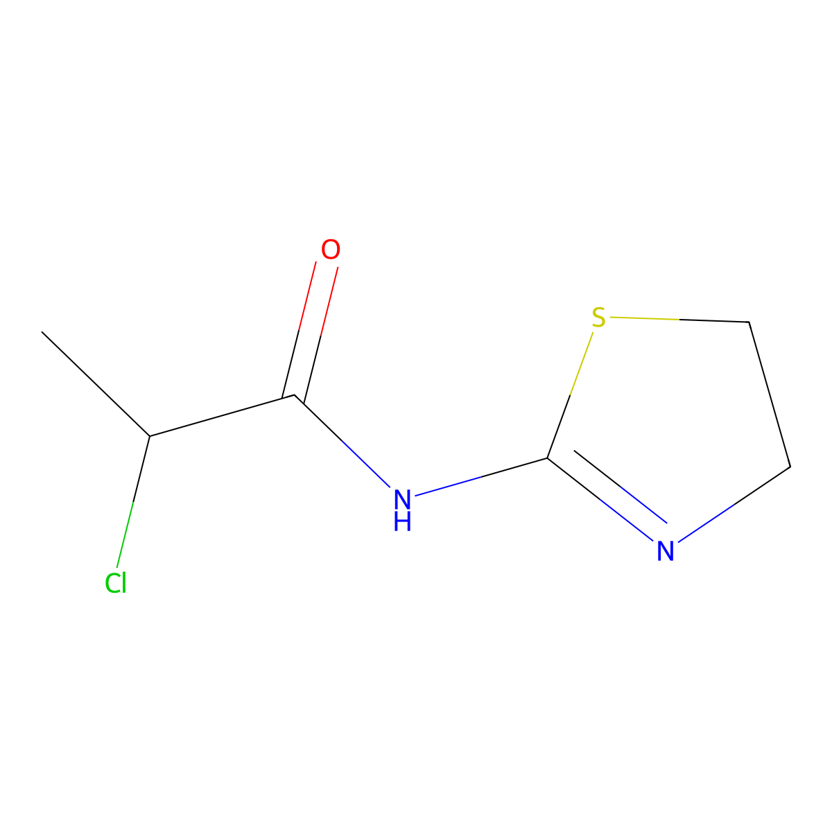 2-Chloro-N-(4,5-dihydro-1,3-thiazol-2-YL)propanamide molecular structure, CAS 438479-68-6