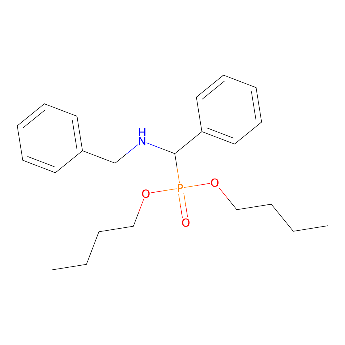 N-benzyl-1-dibutoxyphosphoryl-1-phenylmethanamine molecular structure, CAS 438481-04-0
