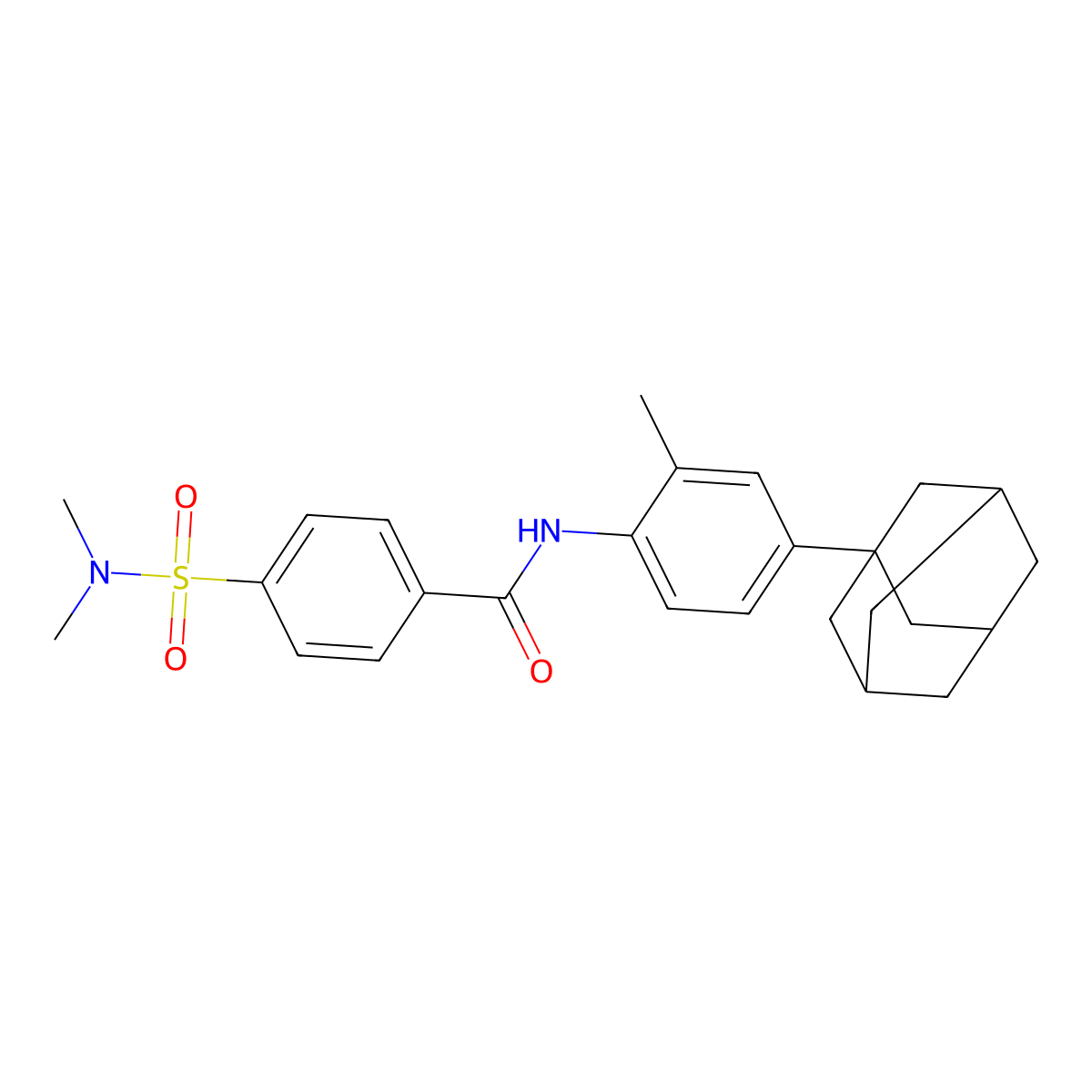 N-[4-(1-adamantyl)-2-methylphenyl]-4-(dimethylsulfamoyl)benzamide molecular structure, CAS 438484-07-2