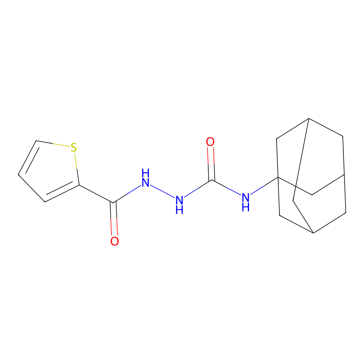 1-(1-Adamantyl)-3-(thiophene-2-carbonylamino)urea molecular structure, CAS 438484-28-7
