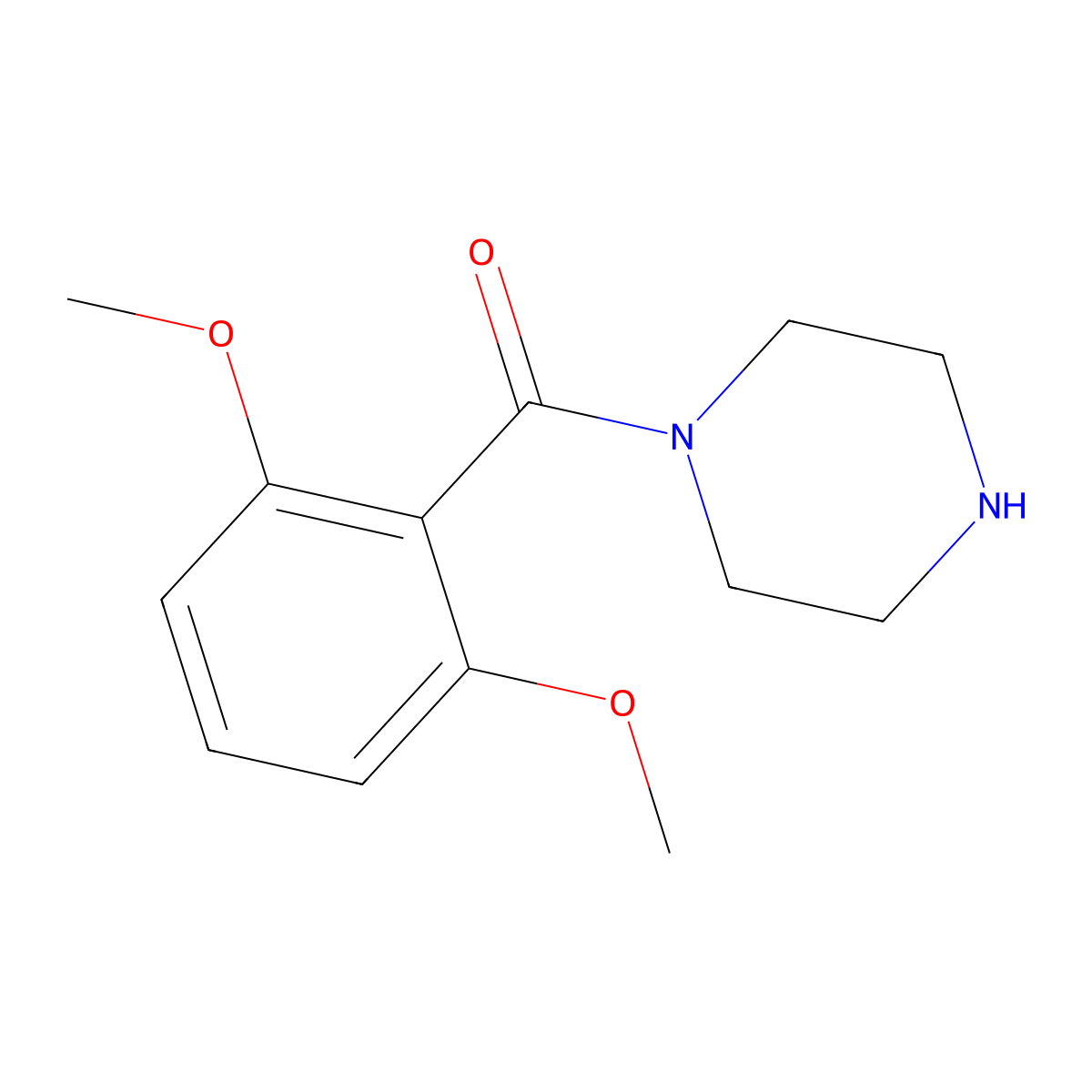 (2,6-Dimethoxy-phenyl)-piperazin-1-yl-methanone molecular structure, CAS 438486-75-0