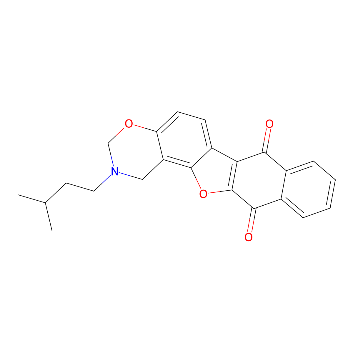 16-(3-Methylbutyl)-12,18-dioxa-16-azapentacyclo[11.8.0.0^{2,11}.0^{4,9}.0^{14,19}]henicosa-1(13),2(11),4(9),5,7,14(19),20-heptaene-3,10-dione molecular structure, CAS 438487-12-8