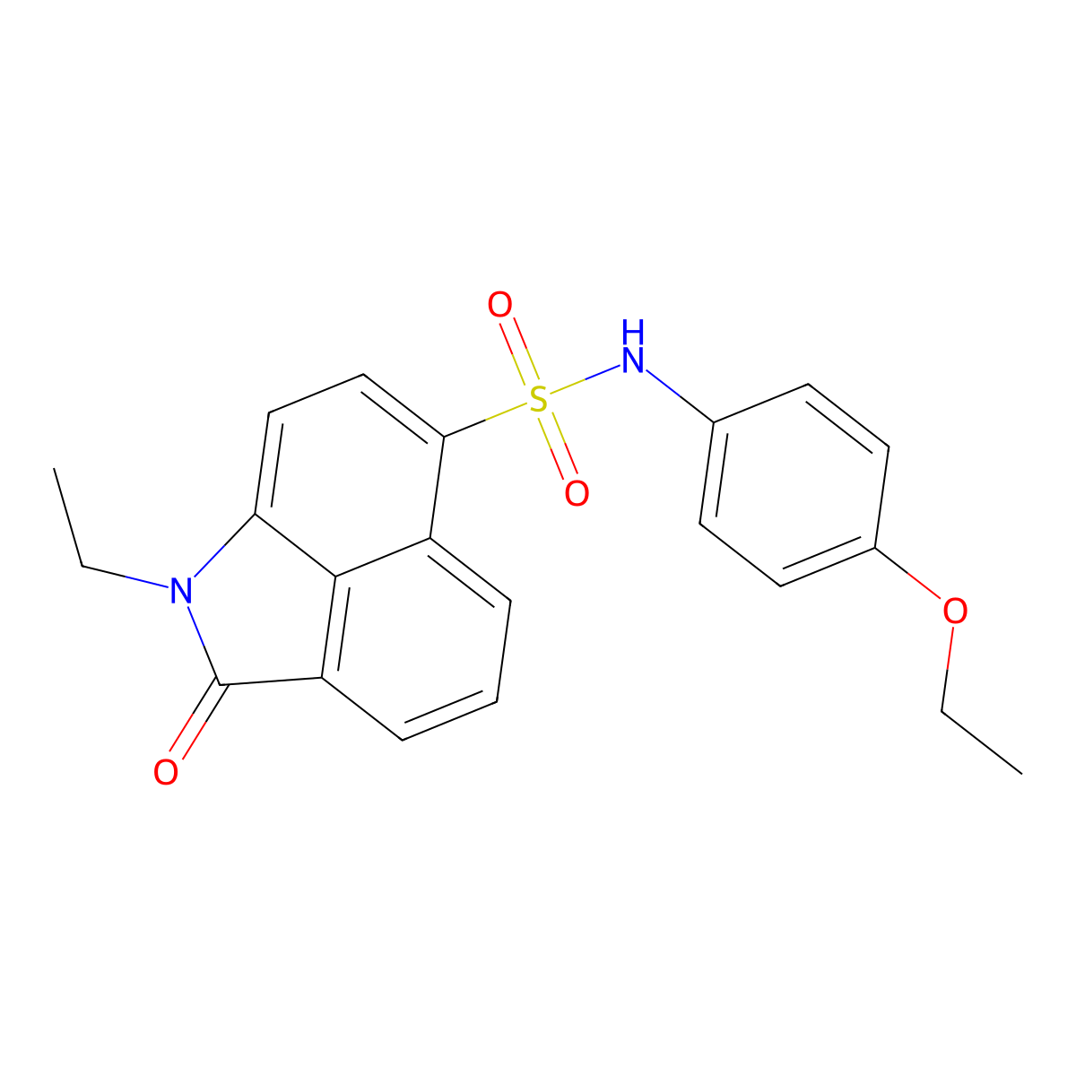 N-(4-ethoxyphenyl)-1-ethyl-2-oxo-1,2-dihydrobenzo[cd]indole-6-sulfonamide molecular structure, CAS 438488-79-0