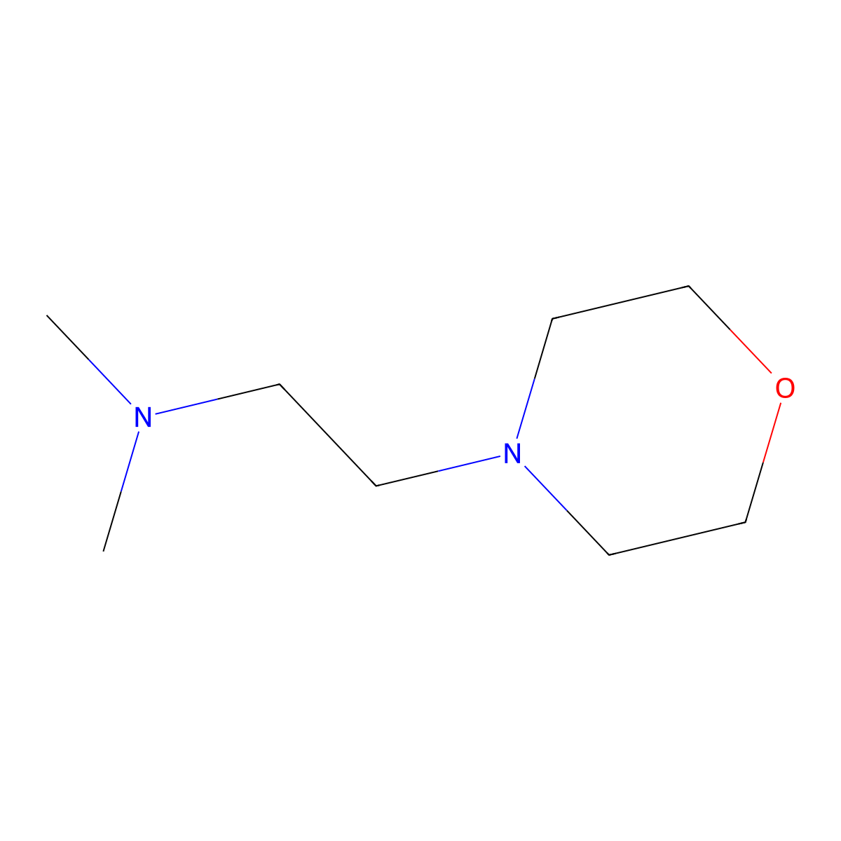 N-(2-Dimethylaminoethyl)morpholine molecular structure, CAS 4385-05-1