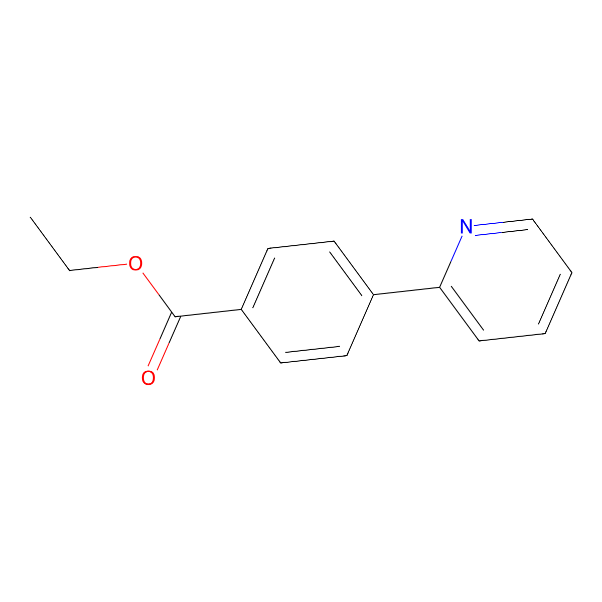 Ethyl 4-(pyridin-2-yl)benzoate molecular structure, CAS 4385-61-9