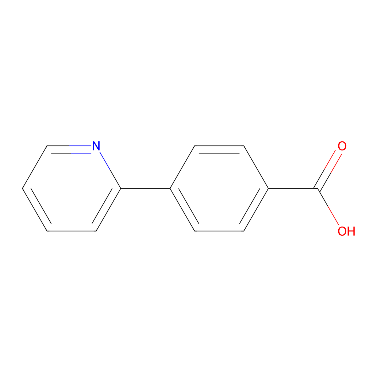 4-(2-Pyridyl)Benzoic Acid molecular structure, CAS 4385-62-0
